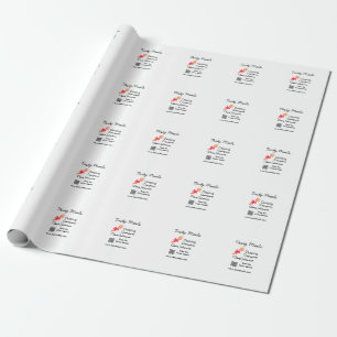 Catering Services fügen den Namen QR-Code Website Geschenkpapier