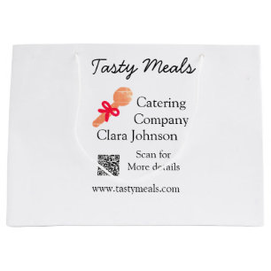 Catering Services fügen den Namen QR-Code Website Große Geschenktüte