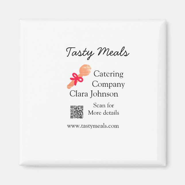Catering Services fügen den Namen QR-Code Website  Magnet (Vorne)