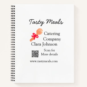 Catering Services fügen den Namen QR-Code Website Notizbuch