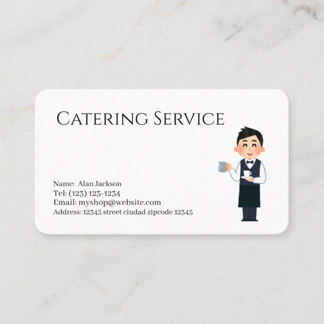 Catering-Services Visitenkarte (Vorderseite)