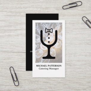 Catering Wein Glas Logo Bankett Visitenkarte
