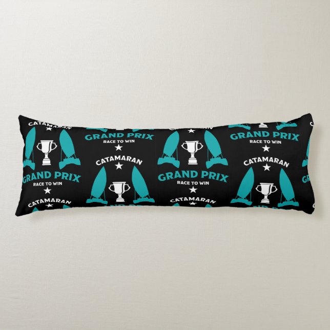 Catermaran Hydrofoil Sailboat Racing Seitenschläferkissen (Vorderseite)