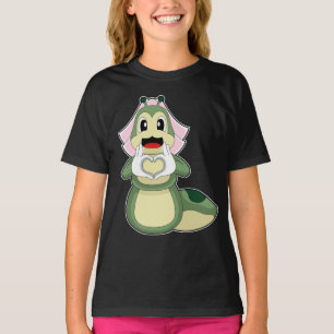 Caterpillar Braut Herz Hochzeit T-Shirt