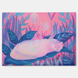 Caterpillar Cat Pink Purple Blue Fantasy Magnet