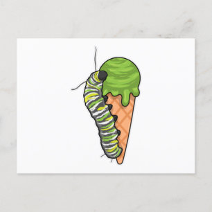 Caterpillar-Eiscreme Postkarte