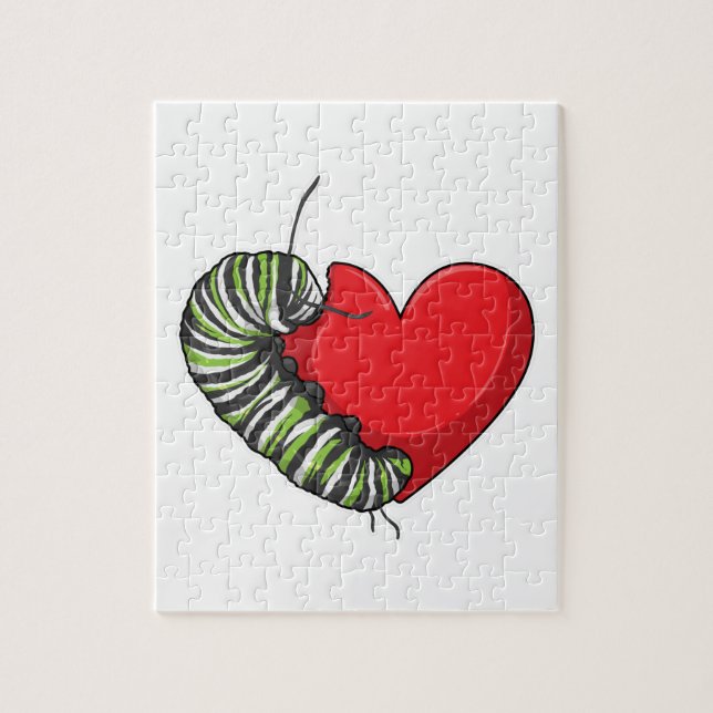 Caterpillar Love Heart Puzzle (Vertikal)