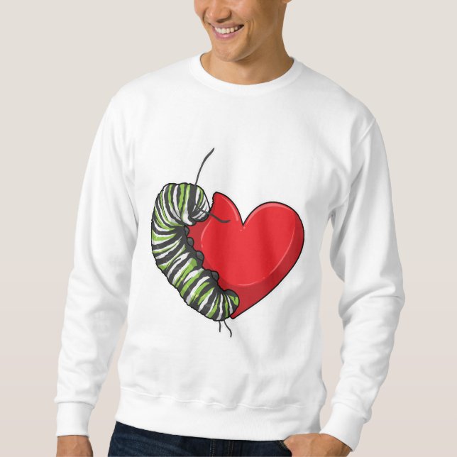 Caterpillar Love Heart Sweatshirt (Vorderseite)