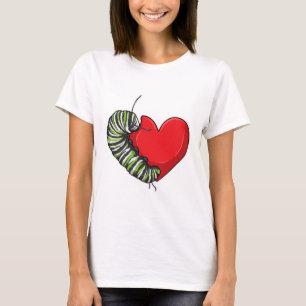 Caterpillar Love Heart T-Shirt