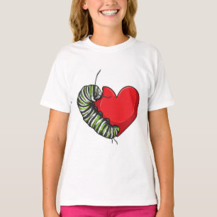 Caterpillar Love Heart T-Shirt