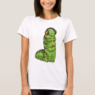 Caterpillar Musician Kopfhörer Musik T-Shirt
