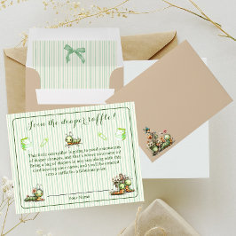 Caterpillar Shower Diaper Raffle/ Book Request Mitteilungskarte