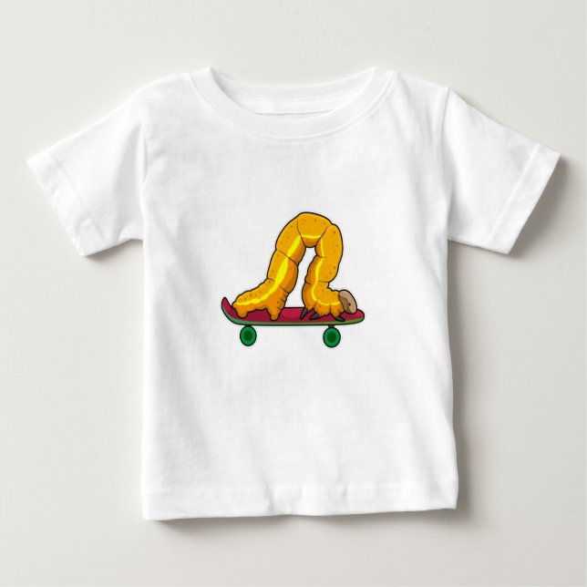 Caterpillar Skater Skateboard Baby T-shirt (Vorderseite)