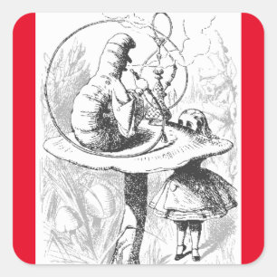Caterpillar Vintage Alice im Wunderland Aufkleber