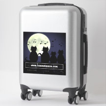 Caterwur, Katzen im Mondlicht. Aufkleber