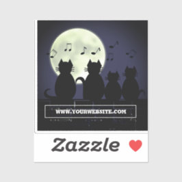 Caterwur, Katzen im Mondlicht. Aufkleber