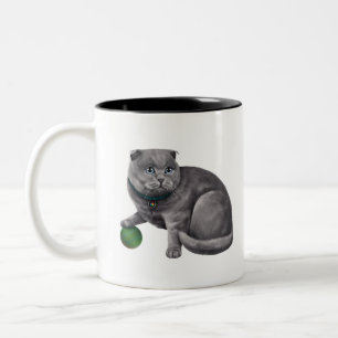 CatFans - Scottish-Falte Zweifarbige Tasse