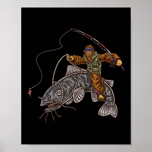 Catfischereifischer — Bigfoot Jagd — Poster (Vorne)