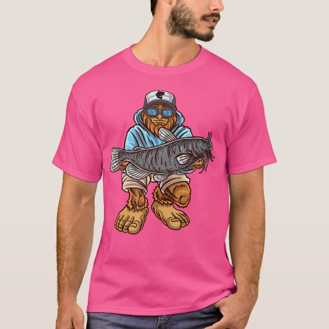 Catfish Bigfoot Jagd T-Shirt (Vorderseite)