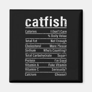 Catfish Fakten Funny Fishing Lover Catfish Graph Magnet