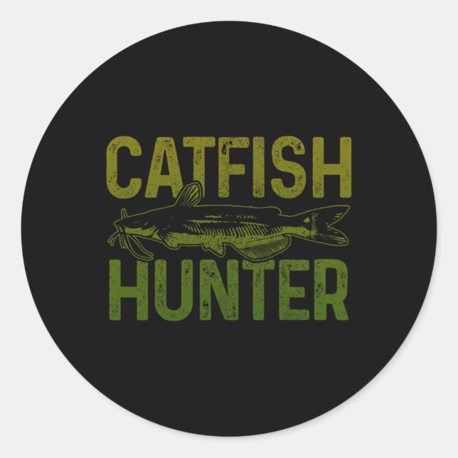 Catfish Hunter Catfish Fishing Gift Runder Aufkleber (Vorderseite)