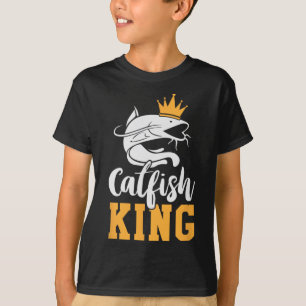 Catfish King Design Funny Catfish Fishing-Geschenk T-Shirt