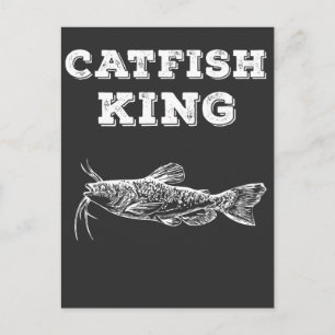 Catfish King Fishing Fish Lover Fish Hook Angler Postkarte