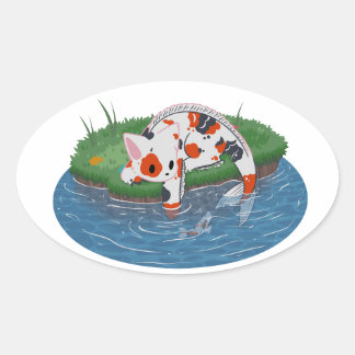 catfish ovaler aufkleber