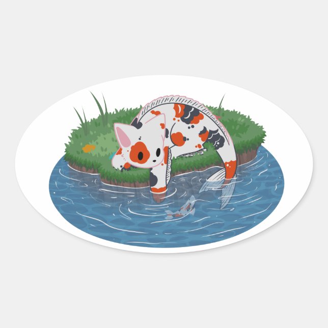 catfish ovaler aufkleber (Vorderseite)