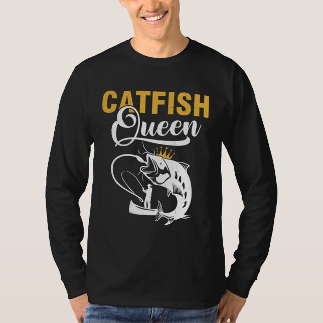 Catfish Queen  Fishing Catfishing Girls Women T-Shirt (Vorderseite)