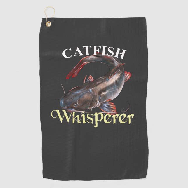 Catfish Whisperer Dark Fishing Handtuch (Vorderseite)