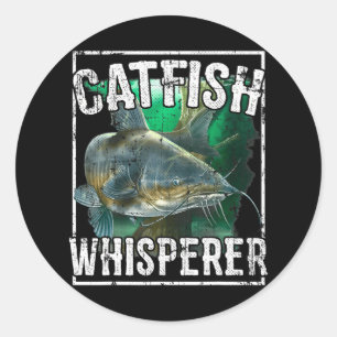 Catfish Whisperer Fisch Runder Aufkleber