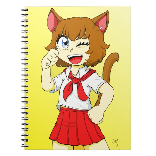 Catgirl Diana Notizblock (Vorderseite)
