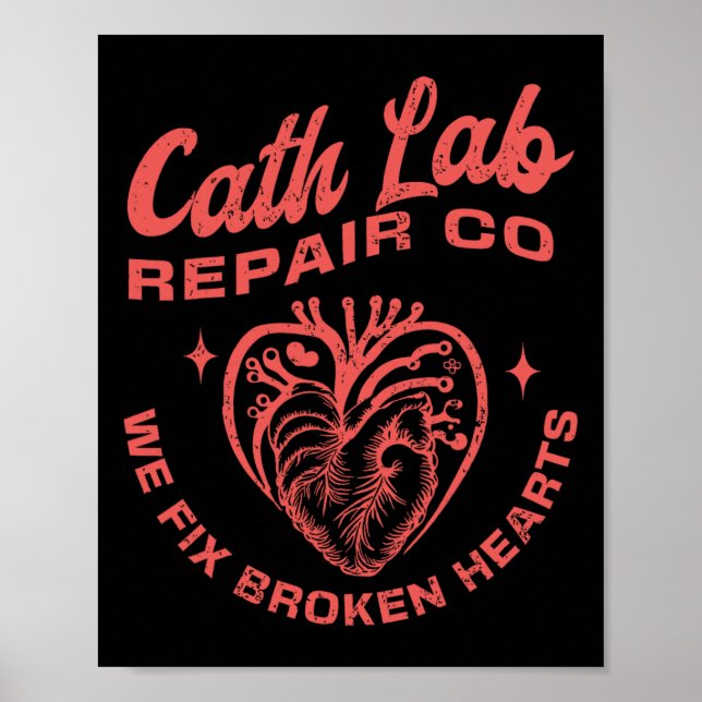 Cath Lab Repair Co Funny Valentine Day Cath Lab Nu Poster (Vorne)