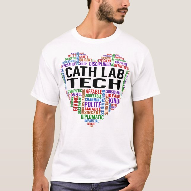 Cath Labrador Tech Heart T-Shirt (Vorderseite)