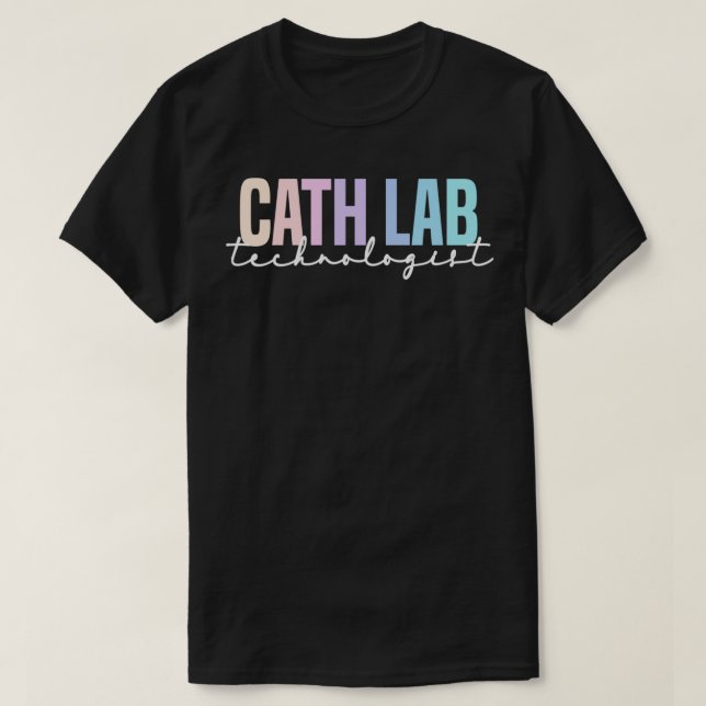 Cath Labrador Technologe entwerfen in einem hellen T-Shirt (Design vorne)