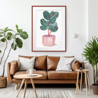 Cathathea Potted Gebet Pflanze Wasserfarbene Kunst