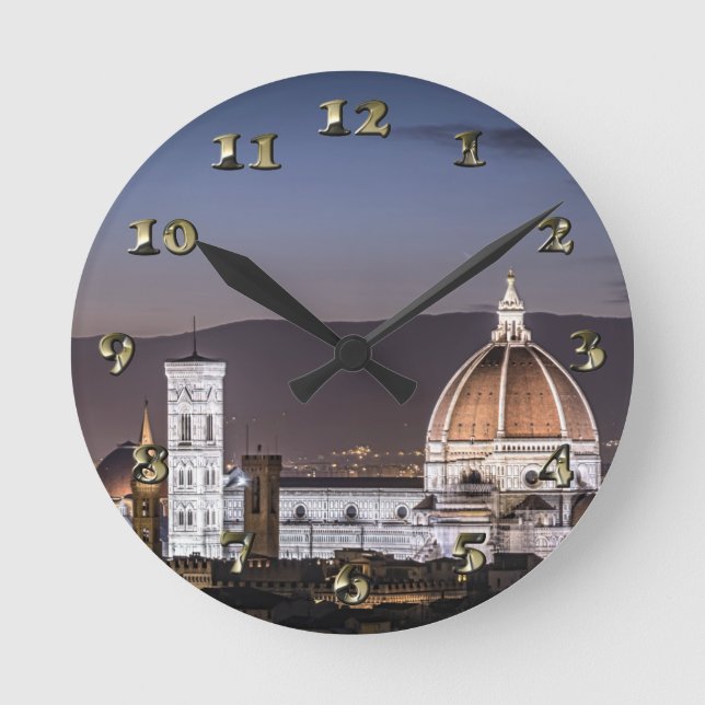 Cathedral - Florance Italy Runde Wanduhr (Vorderseite)
