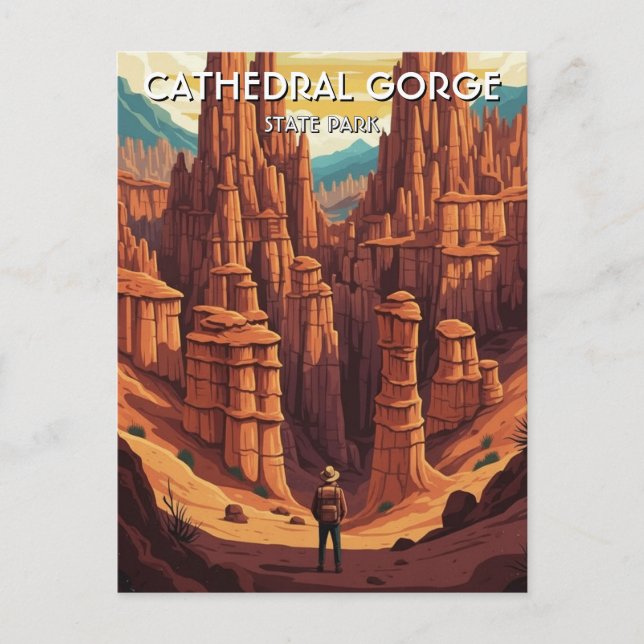 Cathedral Gorge State Park Nevada Reise Postkarte (Vorderseite)