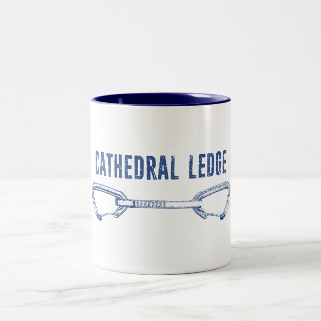 Cathedral Ledge Klettern Schnellziehen Zweifarbige Tasse (Mittel)