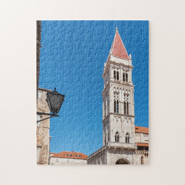 Cathedral of St Lawrence tower inTrogir - Croatia Puzzle (Vertikal)