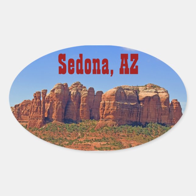 Cathedral Rock Oval Aufkleber (Vorderseite)