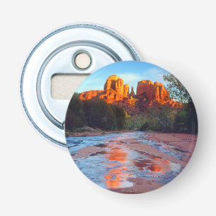 Cathedral Rock spiegelt sich bei Sonnenuntergang i Flaschenöffner