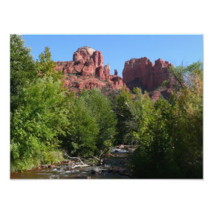 Cathedral Rock und Bach in Sedona Arizona Fotodruck