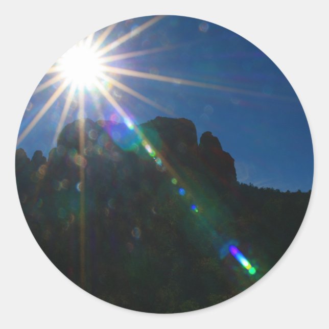 Cathedral Rock Vortex horizontal Runder Aufkleber (Vorderseite)
