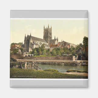 Cathedral, S.W., Worcester, England, seltene Fotog Magnet