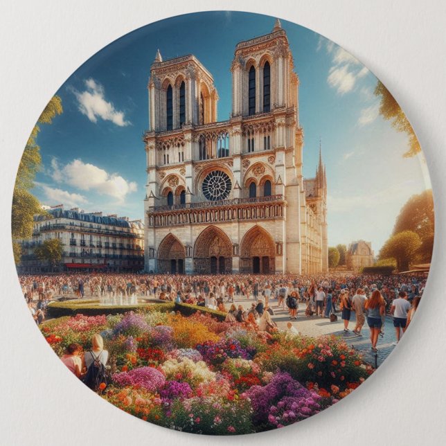Cathédrale Notre-Dame de Paris Button (Vorderseite)