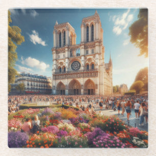 Cathédrale Notre-Dame de Paris Glasuntersetzer