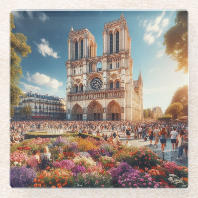 Cathédrale Notre-Dame de Paris Glasuntersetzer (Vorderseite)