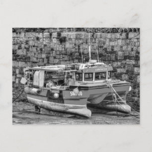 Catherine Anne Fischerboot Newquay Hafen Feiertagspostkarte